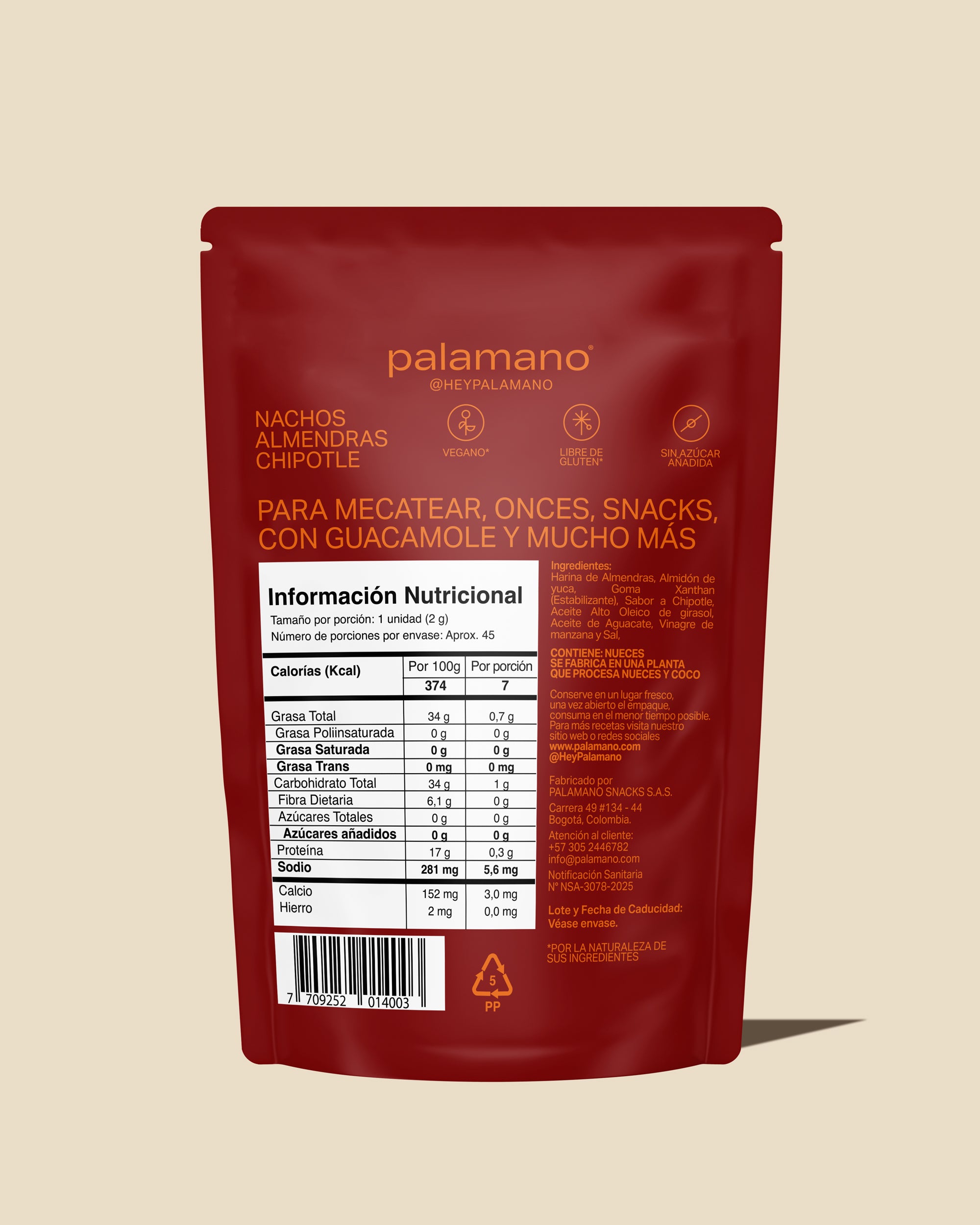 Nachos de Almendras Chipotle 90g