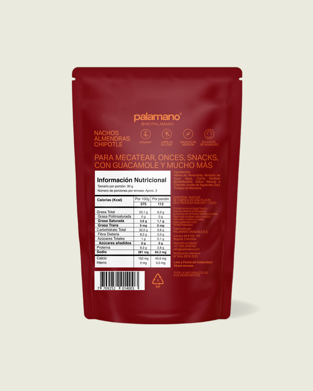 Nachos de Almendras Chipotle 90g